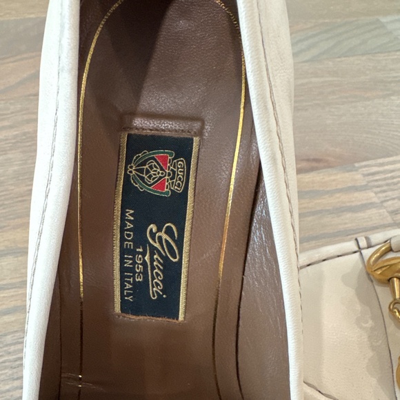 Gucci off white leather Gucci Horsebit platform loafer pumps - Picture 2 of 7